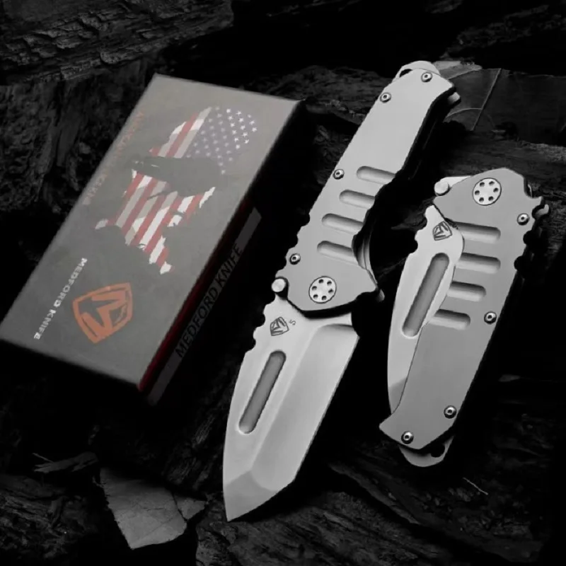 Outdoor Folding Knife Folding Knife High Hardness D2 All Steel Folding Pocket Knife Camping Defense Knife Fruit Knife