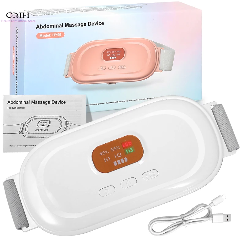 

Беспроводной массажный пояс для расслабления мышц живота и спины с подогревом, массажер для желудка, светотерапия красным светом, облегчение боли, подарки для женщин