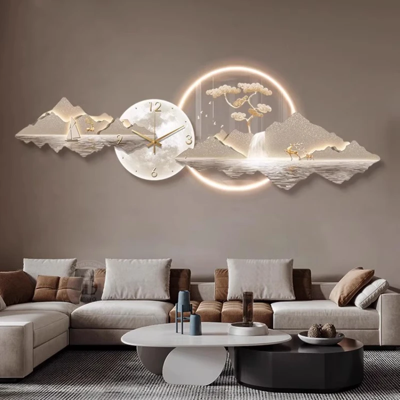 

Voice Display Illuminated Clock European Elegant Plug Silent Modern Wall Clock Luxury Aesthetic Kitchen Wanduhr Home Decor