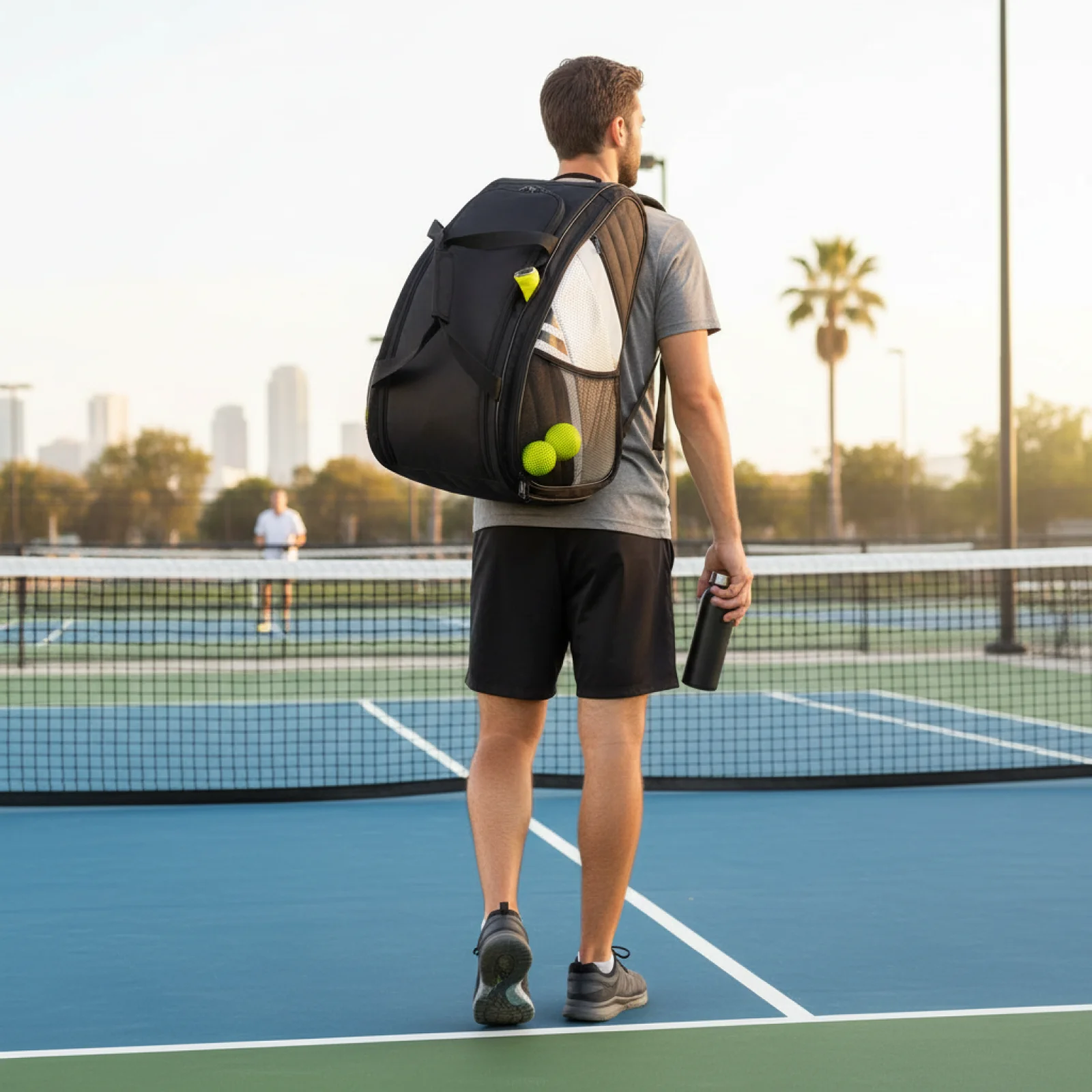 Tennis Backpack Tennis Bag Carrying Supplies Multipurpose Adjustable Shoulder Straps Gift Comfortable Badminton Racquet Bag