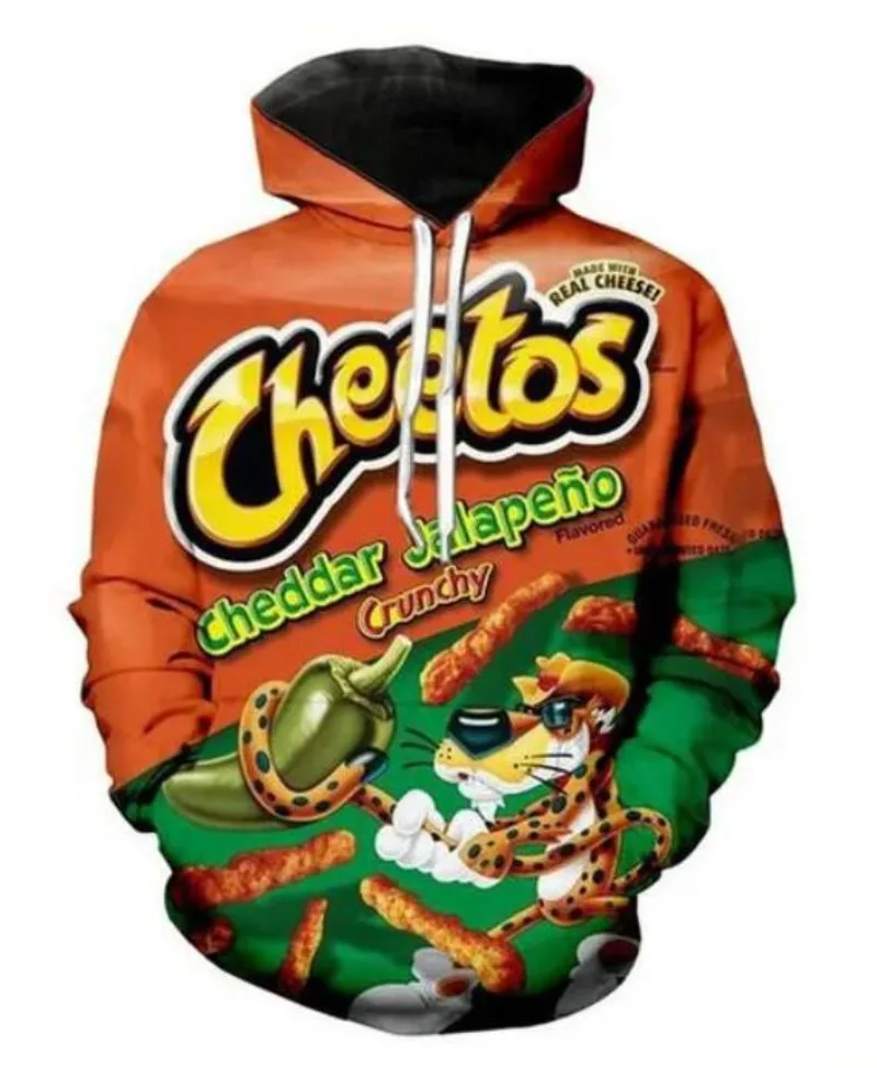 New Men/Womens Cheetos Funny 3D Print Fashion Tracksuits Crewneck hoodie Joggers Pants + Hoodies TZ017