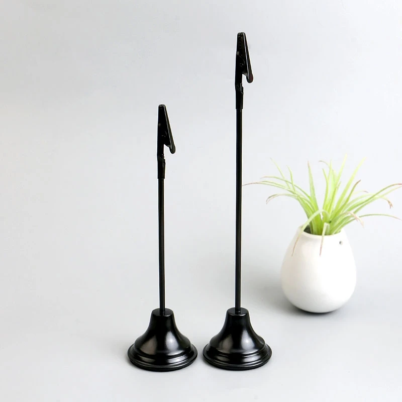 Stainless Steel Restaurant Memo Photo Picture Holder Clips Metal Notes Paper Clip Wedding Table Number Place Card Holder