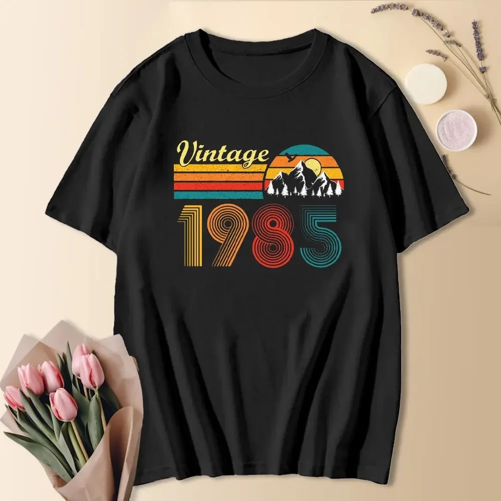 1985 40th 40 Years Old Limited Edition Vintage Cotton T Shirt Men Women Birthday Anniversary T-shirts Gift Short Sleeve Tee Tops