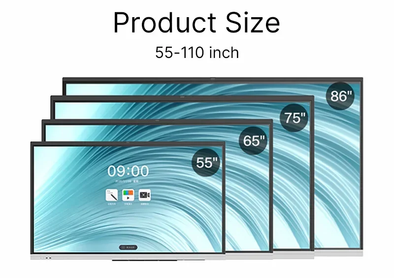 Pizarra Interactiva Inteligente 4K con Pantalla Táctil, Pizarra Blanca de 32, 43, 50, 55 Pulgadas, Android Windows, Pantalla para Enseñanza, Conferencias, Aulas