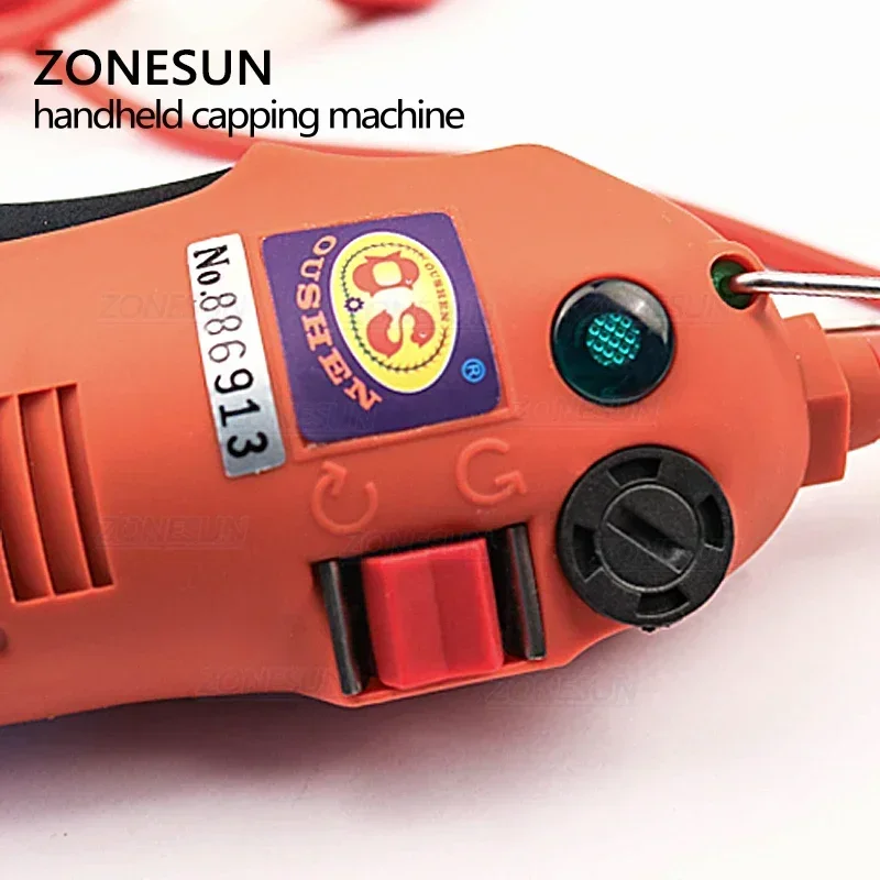 ZONESUN Manual Portable Semi Automatic Vial Electric Plastic Bottle Capping Machine Cap Screwing Sealing Machine Bottle Capper