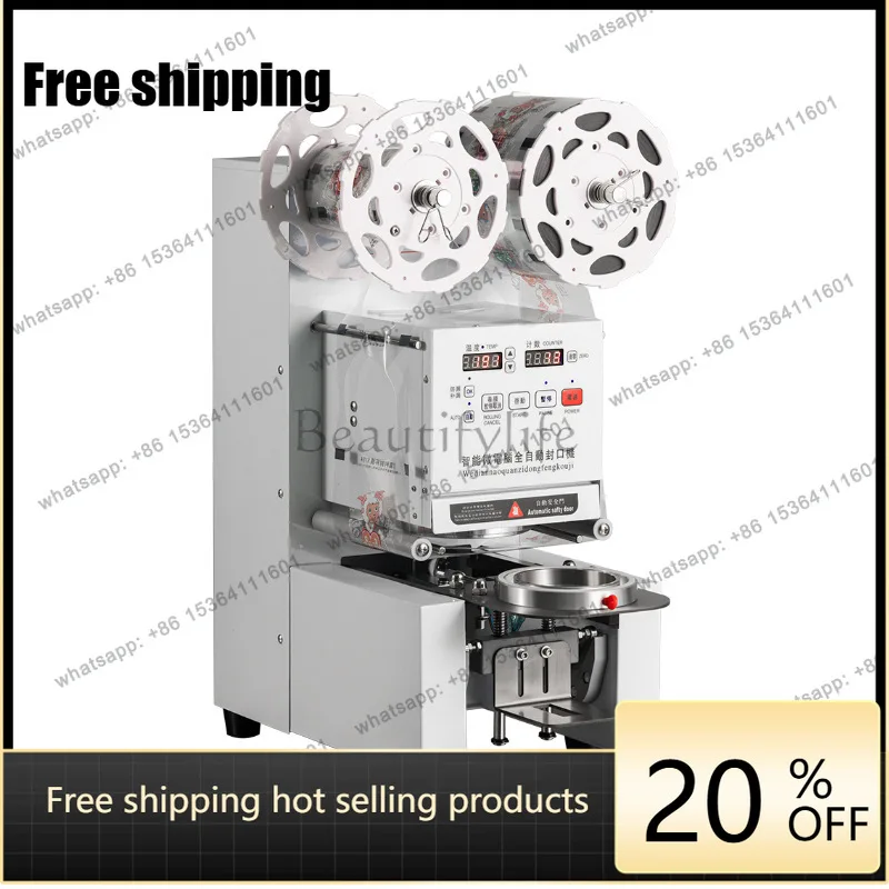 Automatic milk tea shop commercial soy milk sealing machine food preservation lock box seal