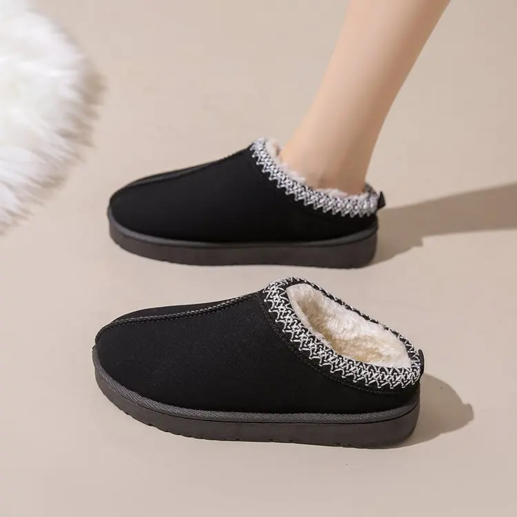 

Women's Winter Snow Boots Thick Bottom Fur Lined Fashion Short Tube Boots Warm Comfortable Cotton Shoes for Daily Use