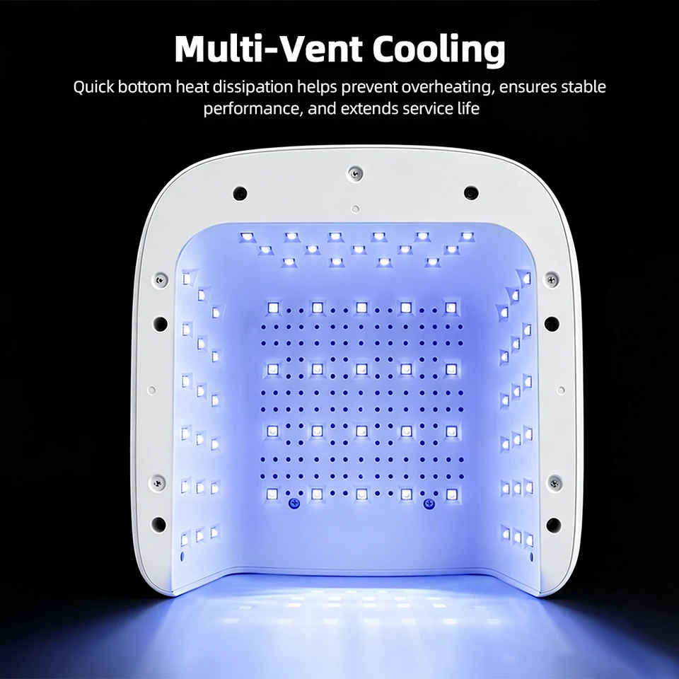 Lámpara de uñas 2 en 1 para dedo o pie, secado rápido con LED y sensor automático 5