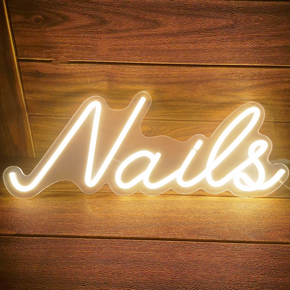 Nails Neon Sign for Nails Lashes Salon Beauty Bar Nails Room Decoration Art Wall Hanging Neon Lights Led Custom Neonlamp