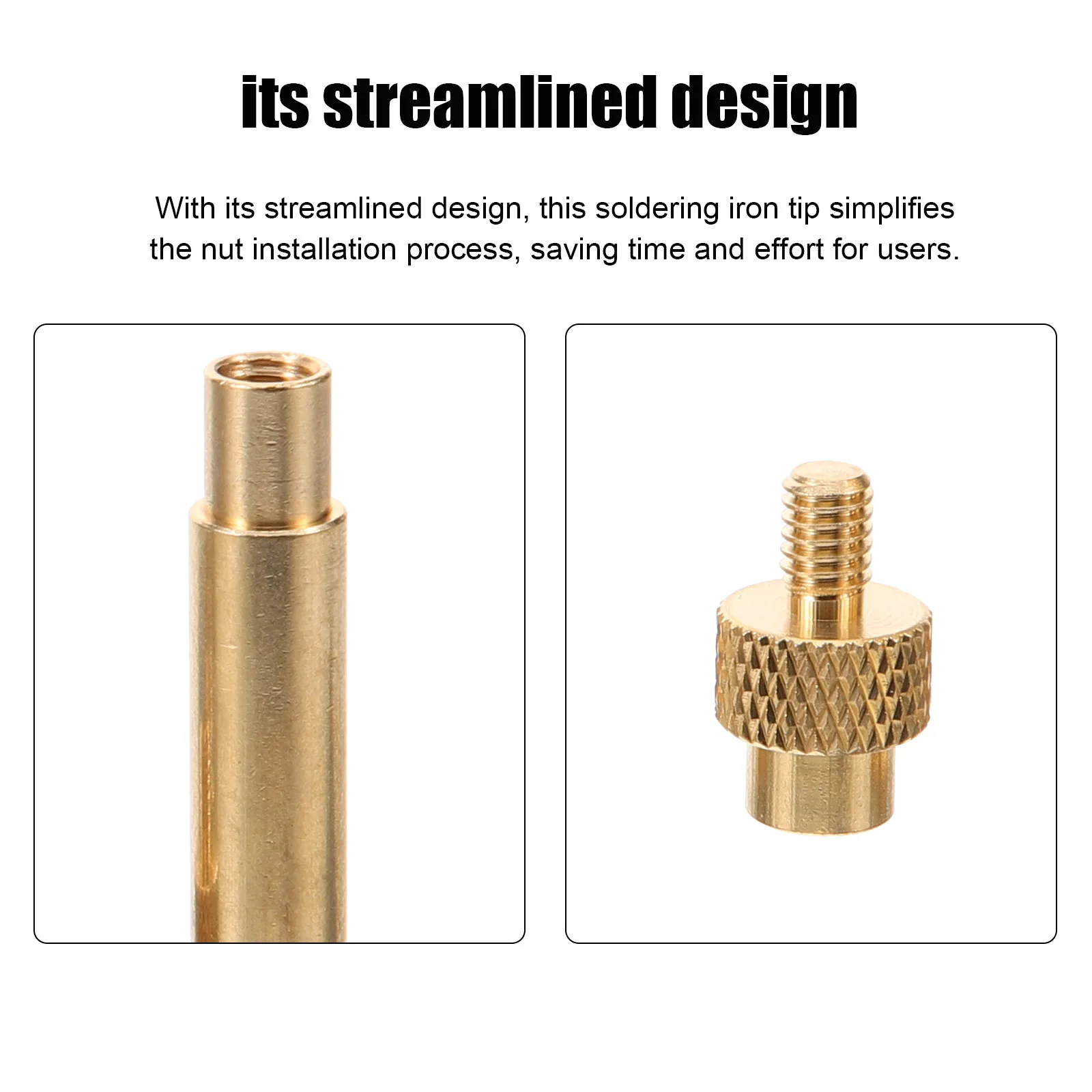 Hot Melt Nut Kit Heat Set Insert Tips Threaded Inserts for Plastic Wood Embedment Nuts Soldering Iron Tips 3D Printing Injection