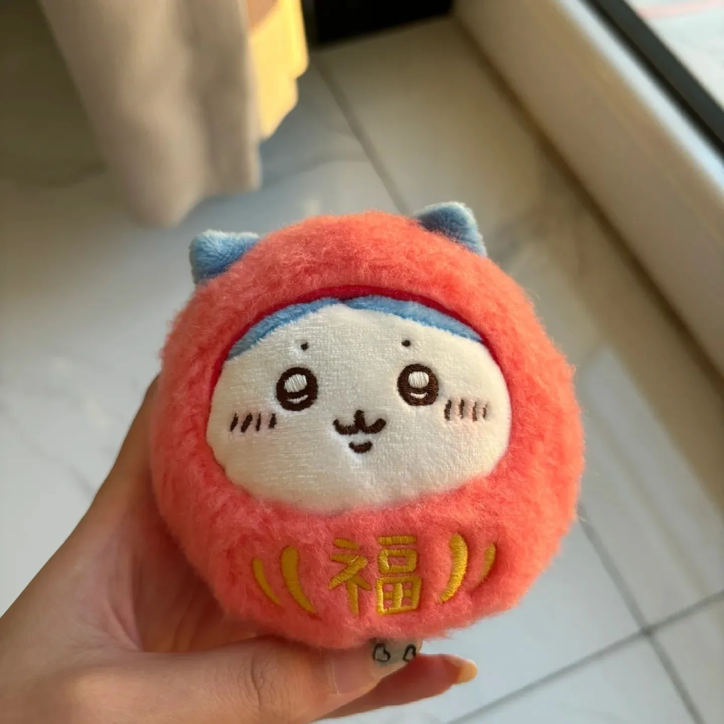 Chiikawa Lucky Daruma-serie pluche sleutelhanger Usagi Hachiware Chikawas  tivo climax schattige rode Kawaii pop zacht speelgoed hanger cadeau