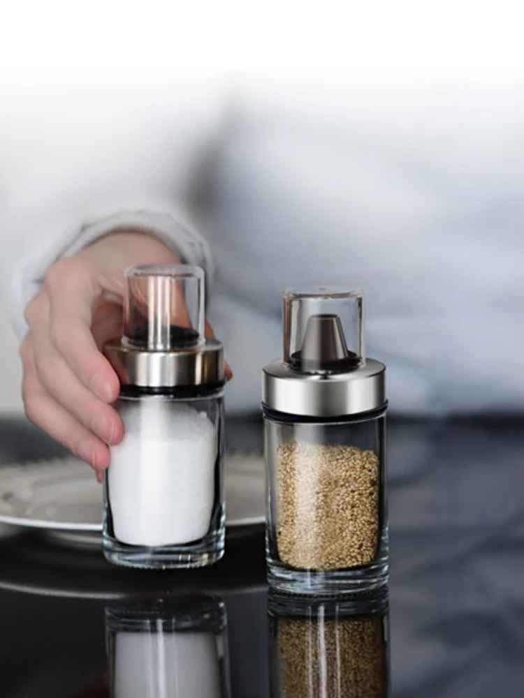 السكر الملح التوابل الجرار مجموعة الزجاج الفلفل الهزازات صلصة التوابل جرة زجاجات مع غطاء صغير Botellitas الفقرة الغداء اكسسوارات المطبخ #5