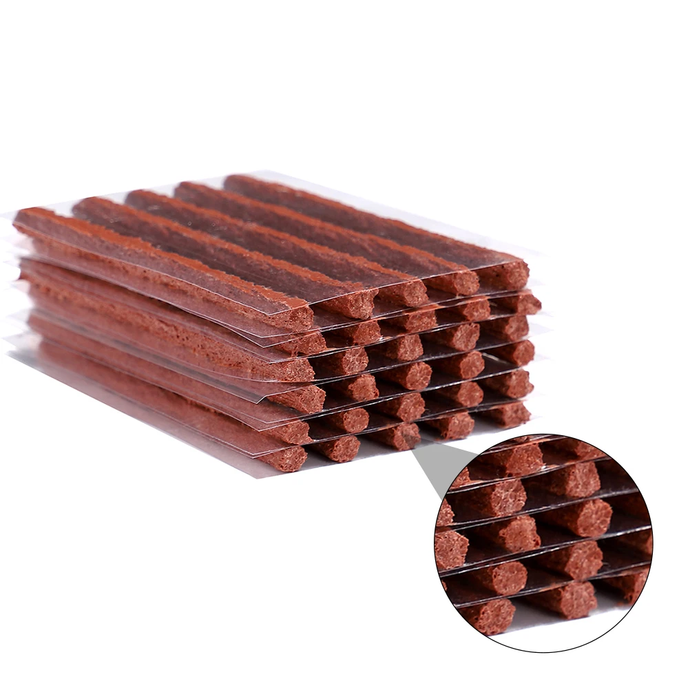 

100pcs Strips Durable Strings For Car Motorcycle Truck Tire Repair Tools Tire Puncture Repair Sealer Rubber Strips Plugs