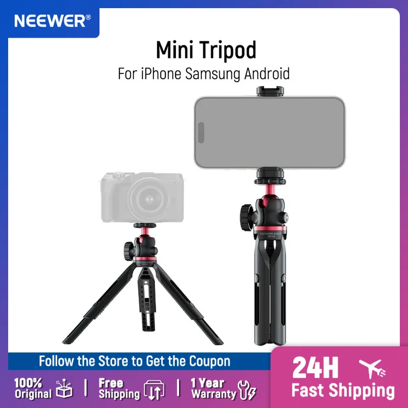 

NEEWER Entry Level Version Mini Tripod for Camera 360° Small Desk Portable DSLR Phone Mount Holder for iPhone Samsung Android