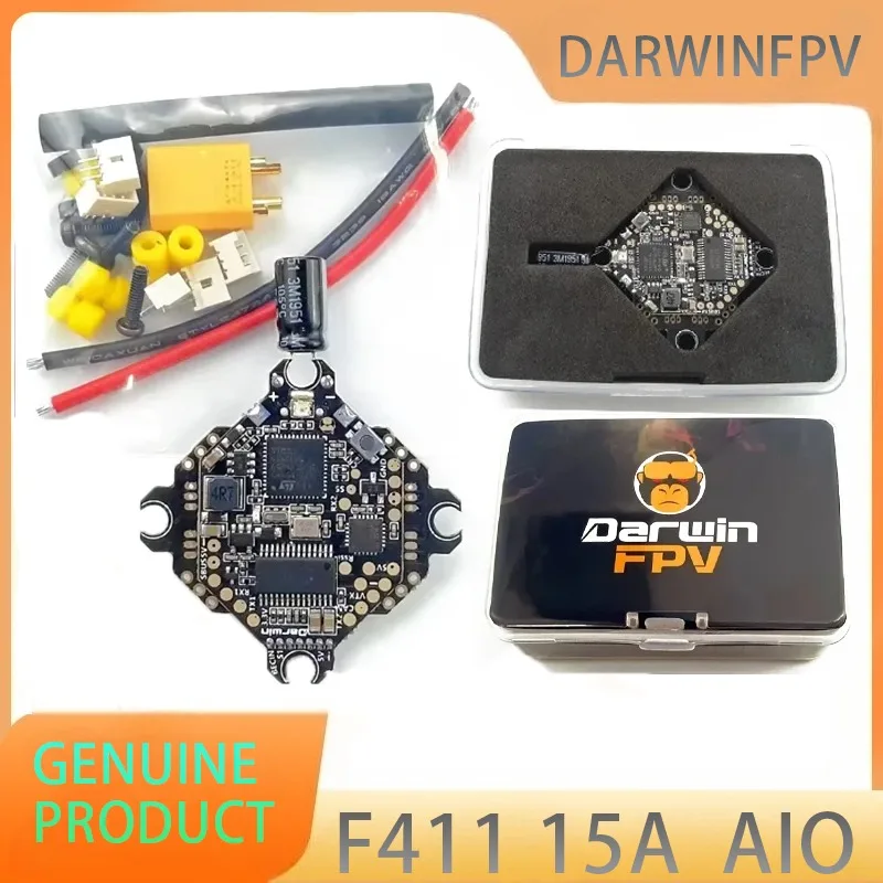 DarwinFPV F411 AIO وحدة تحكم في الطيران Whoop Blheli_S Betaflight F4 15A OSD BEC BL_S 1-3S 4In1 ESC لسباق RC بدون طيار FPV #1