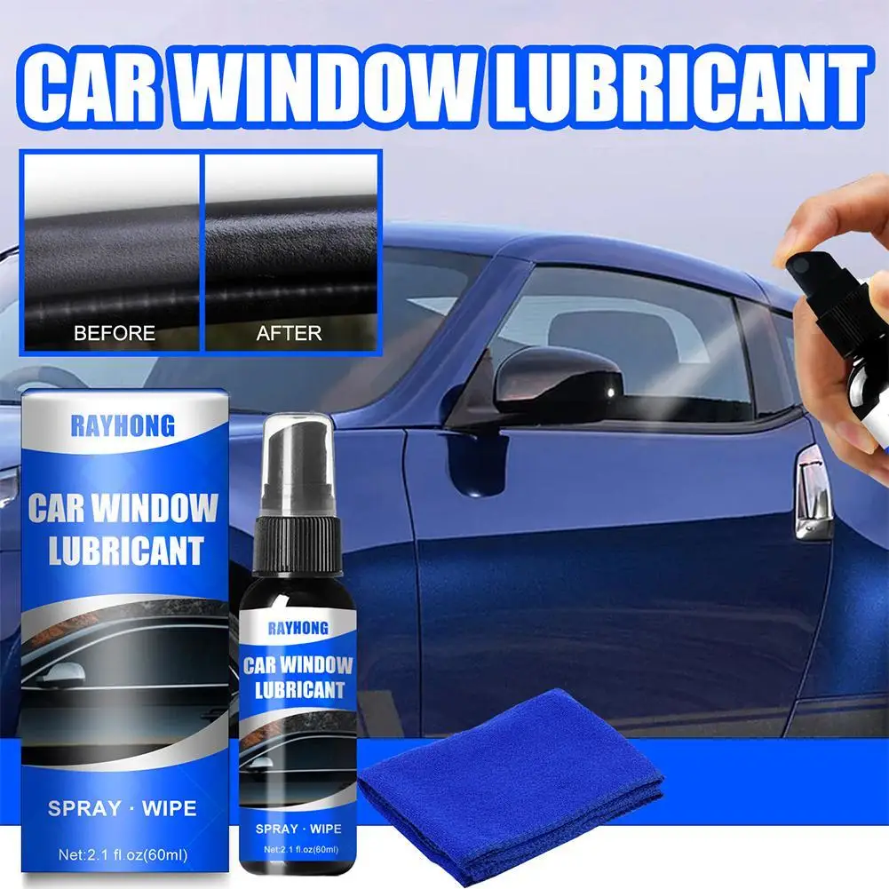 Lubrificante de borracha, manutenção amaciante do carro, elimina ruído, tira de borracha do teto solar, conveniente para anti-r X3D9, 60ml