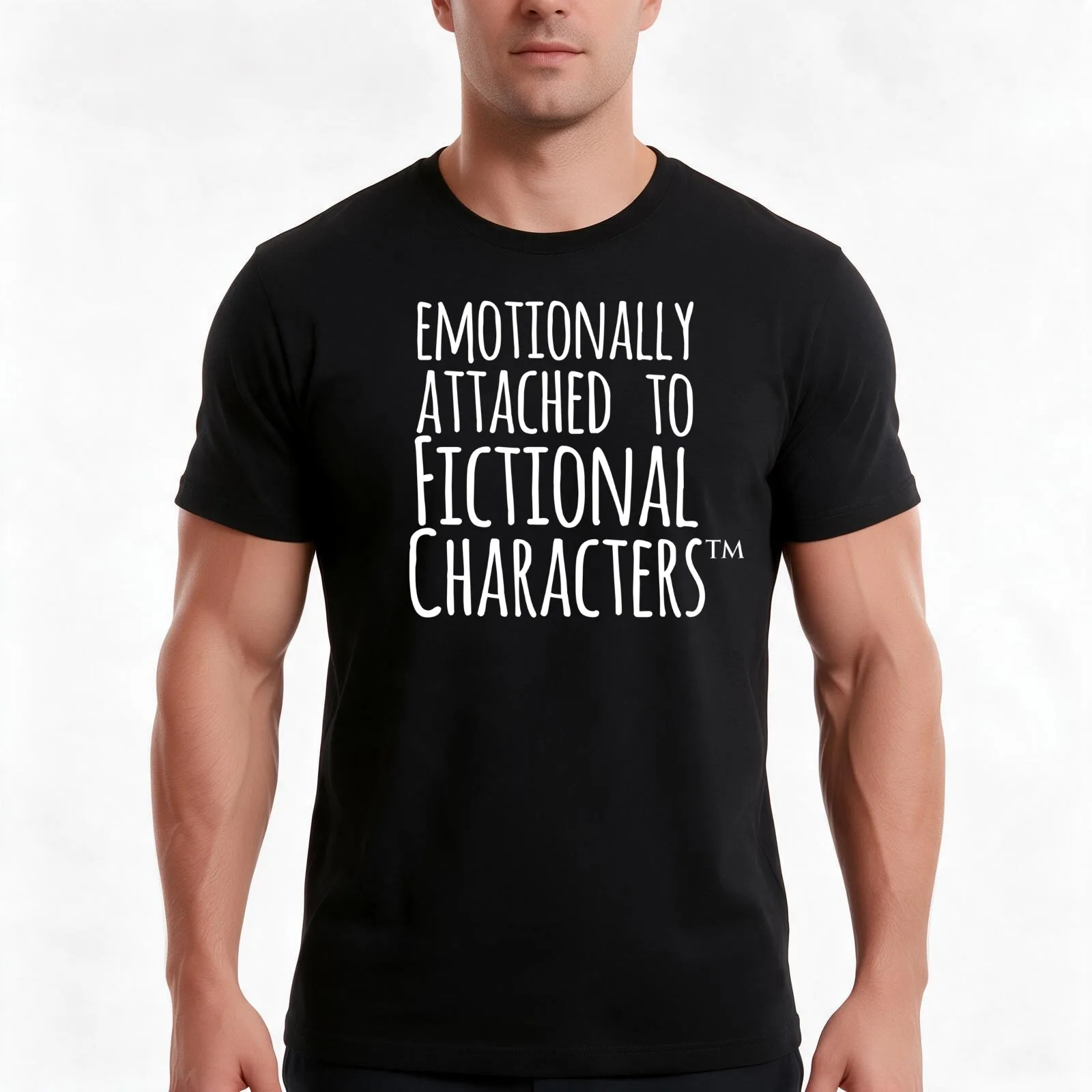 emotionally attached to fictional characters ? T-Shirt, Summer Casual Cotton Tee, Oversized Streetwear Tops, Unisex Men Women