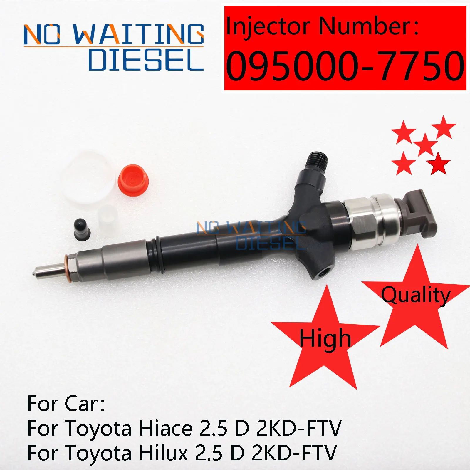 

0950007750 Fuel Injector Assembly 095000 7750 Common Rail injector 23670-0L010 23670-0L070 For Toyota Hilux 2.5 D 2KD-FTV