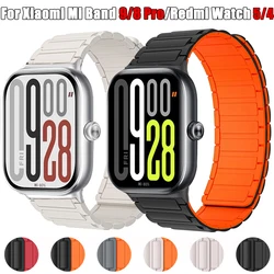 Silicone Magnetic Band for Redmi Watch 5/4 Sports Bracelet for Xiaomi Miband 9 Pro/Mi band 8 Pro Soft Loop Wrist Strap Correa