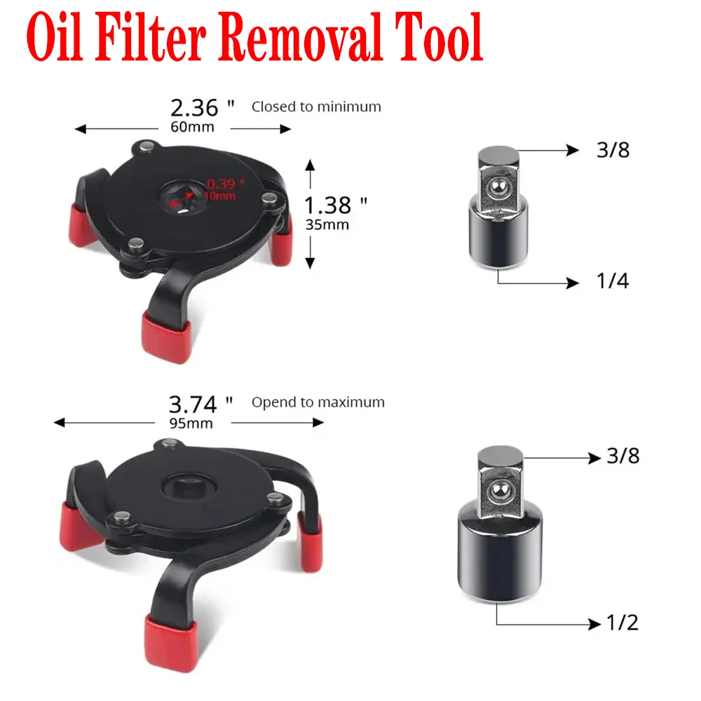 Oil Filter Removal Tool Universal 3 Jaw Cars Interface Special Adjustable Auto Accessories High Quality 3-Jaw Oil Filter Wrench