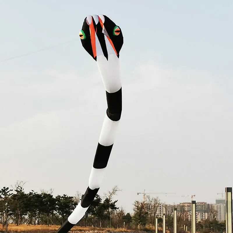 55M Giant 3D Soft Inflatable Snake Kite for Adults – Large Outdoor Animal Display Kite
