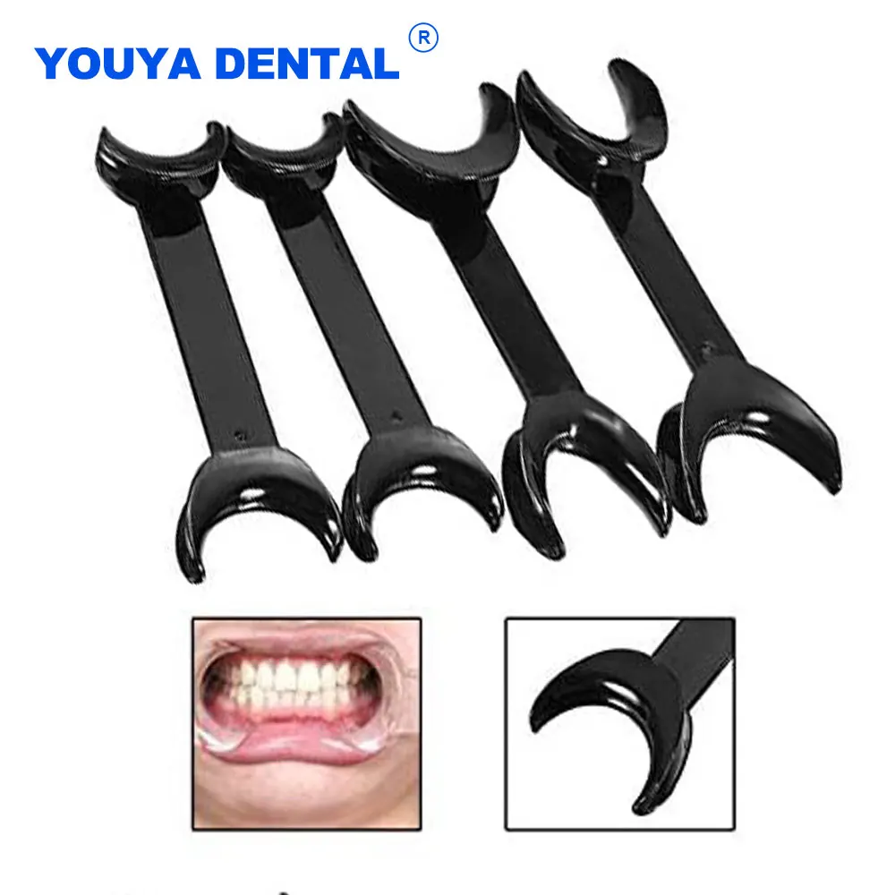 Double-headed Dental Intraoral Cheek Lip Retractor Mouth Spreader T-Shape Mouth Opener Expanders Autoclavable Small+Large