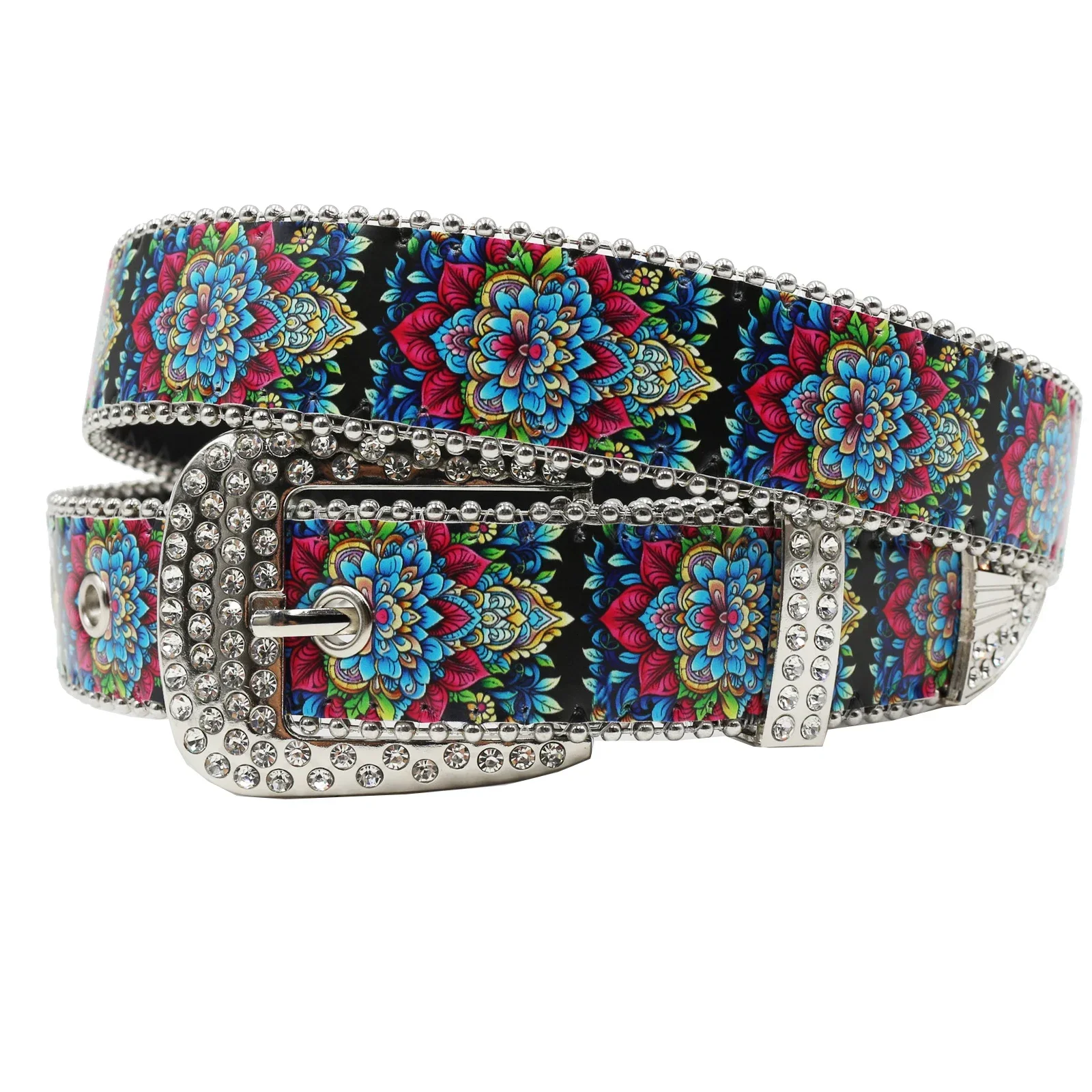 

Ремень с принтом и стразами в форме сердца, пояс с заклепками, блестящий ремень из искусственной кожи, джинсовый ремень для брюк, ремень в стиле панк, ковбойский череп, ремни для женщин и мужчин