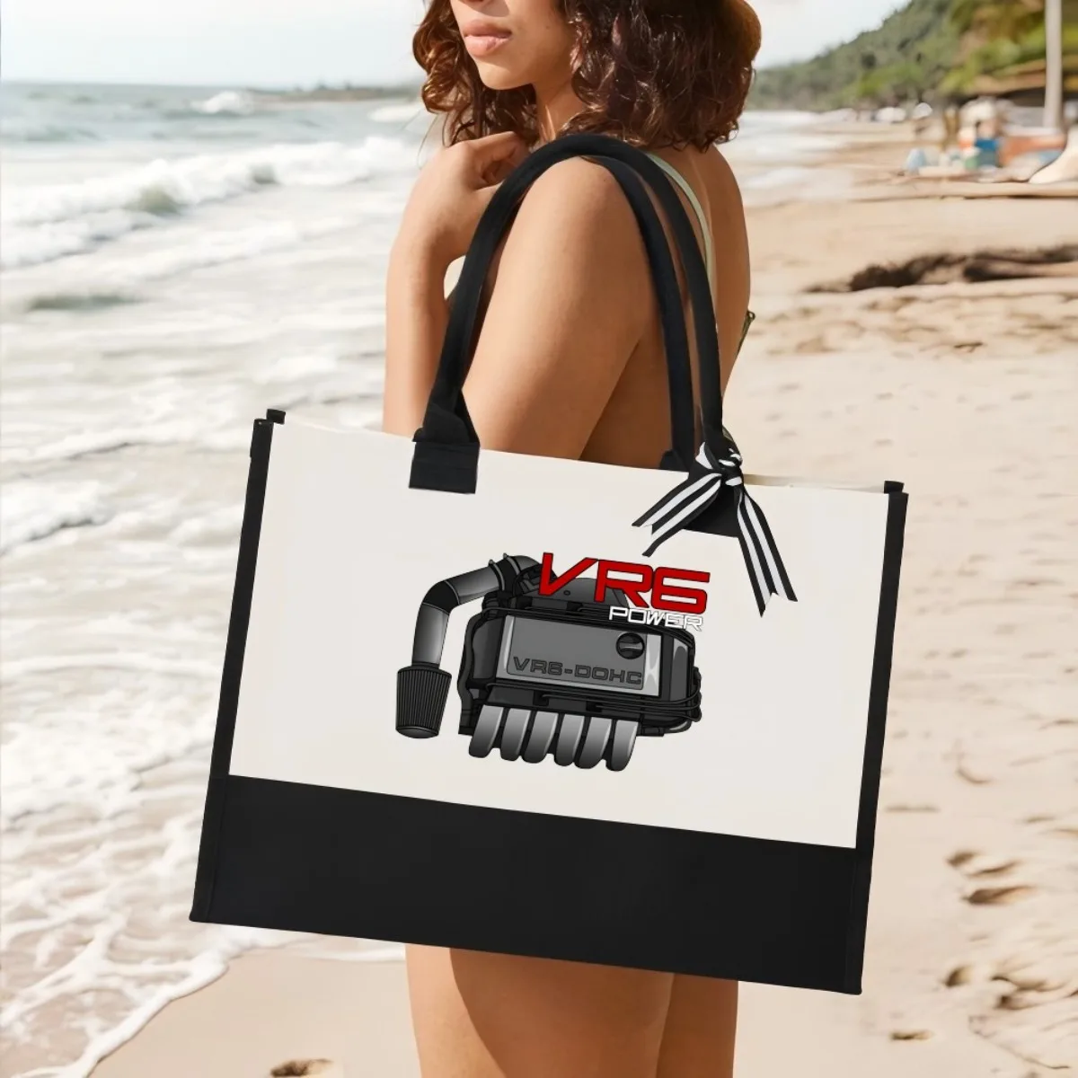 VR6 2026 جديد وصول موضة عملية واسعة قابلة لإعادة الاستخدام حمل حقيبة نمط طباعة 2 لهجة الثقيلة حقيبة كتف كبيرة ل أ