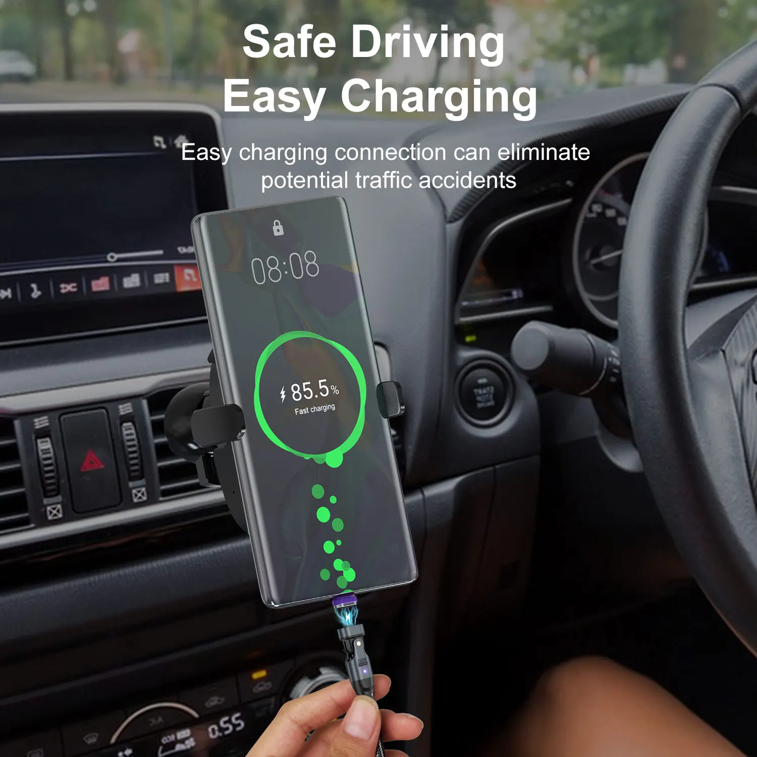 240W Magnetic Cable Type-C Fast Charging USB C Cable 27W Max For iPhone 15Pro Max 100W Max For Xiaomi 14Pro for Samsung Huawei