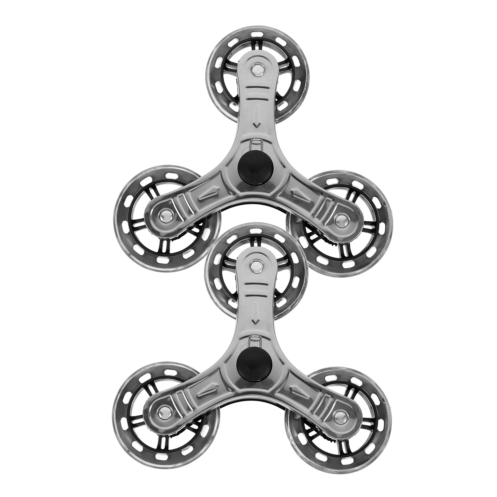 

Stair Climbing Wheel Accessories for Shopping Cart Trolley Caster Luggage Wheels Triangle Casters Stainless Steel Black 1 Pair