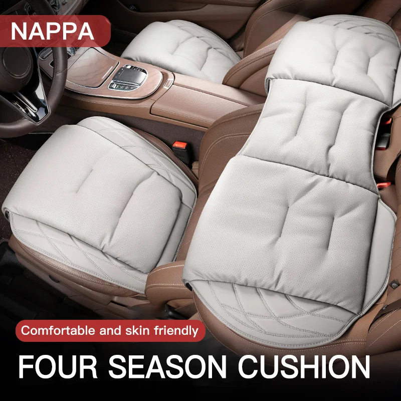 3D Nappa Leather Car Seat Cover For Hyundai ix35 i30 Thicken and Soft Auto Front Seat Cushion Mat Anti Slip Chair Protector Pad