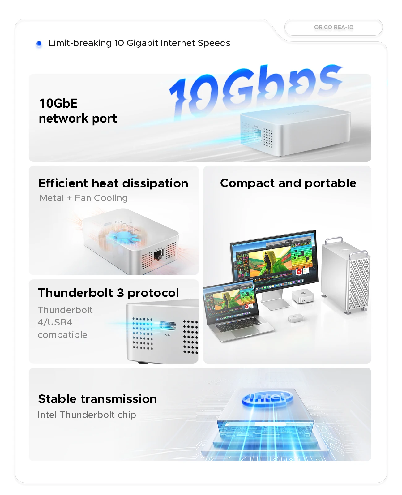 オリコ 10GbE イーサネットアダプタ Thunderbolt 4 対応
