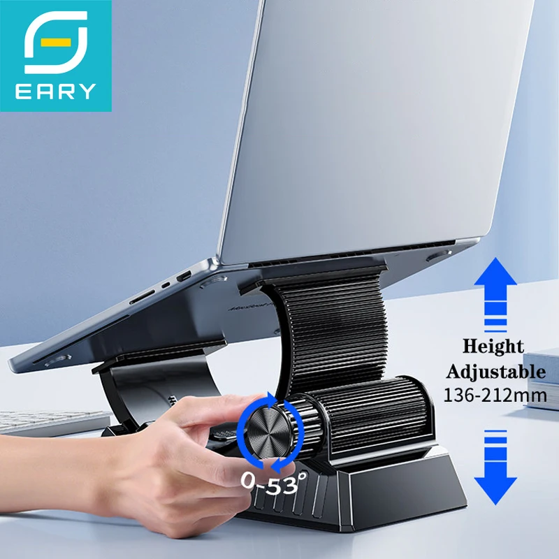 Eary Adjustable Laptop Stand Computer Holder Angle Adjustable Ergonomic Laptop Riser Mount for Desk Compatible MacBook Pro Air