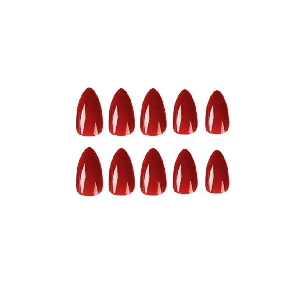 24pcs Nail Tips Press on Nails DIY Fake Nails Solid Color Long French Stiletto