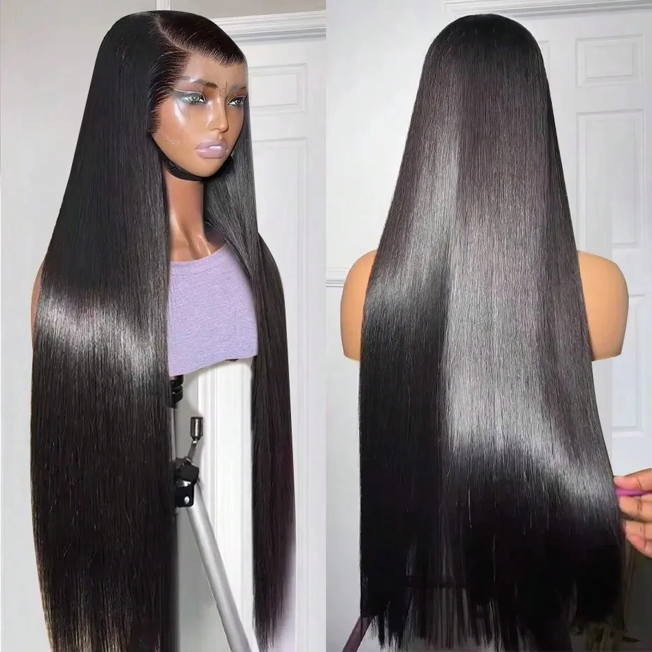 30 38 40 بوصة 13x4 13x6 HD شفافة العظام مستقيم الدانتيل شعر مستعار أمامي 200 الكثافة البرازيلي الدانتيل الباروكات الأمامية الشعر البشري للنساء #2