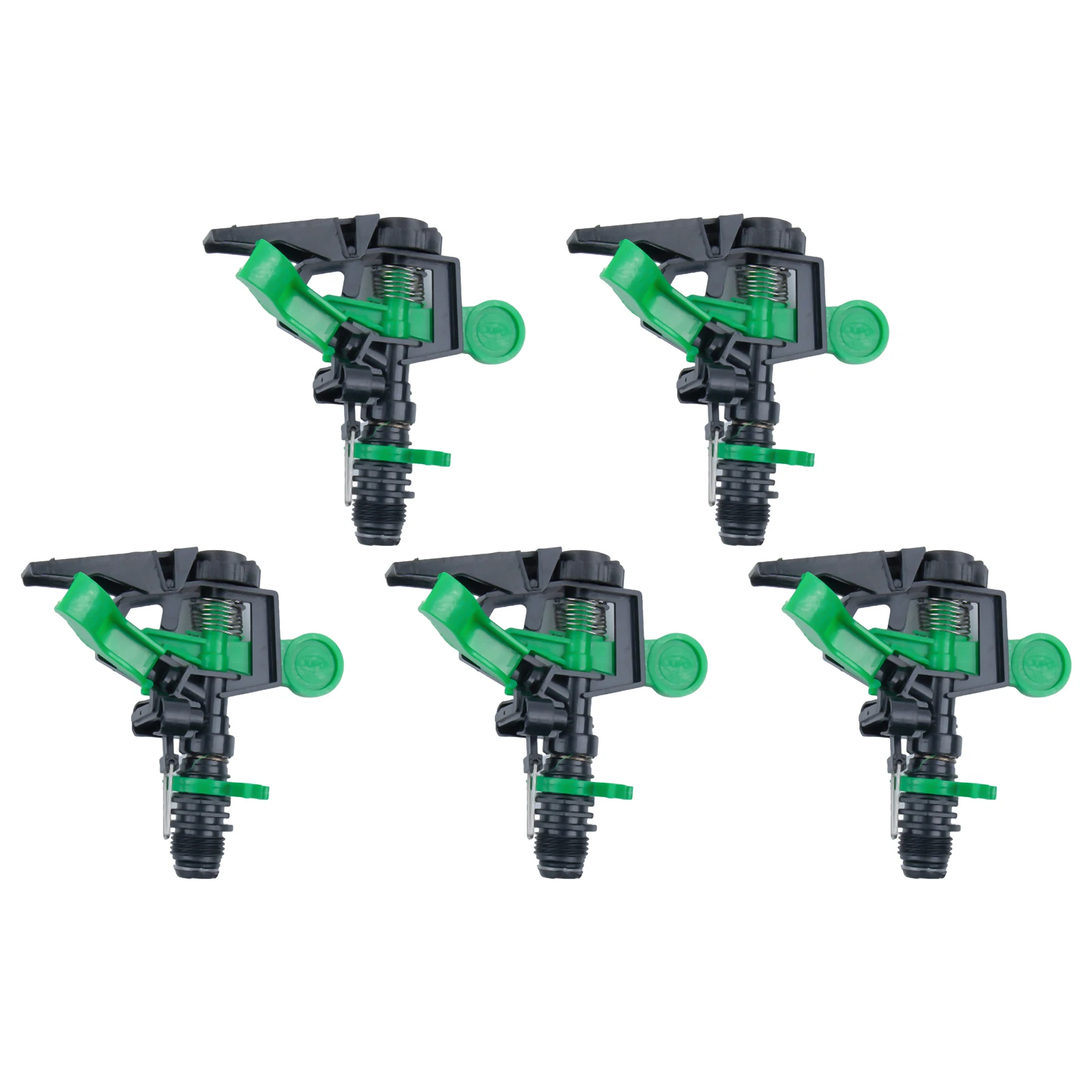 5Pcs ABS Sprinkler Head Adjustable 0-For 360 Degree 34Ft-60Ft Spray Distance Lawn Water Sprinklers Garden Irrigation Supplies