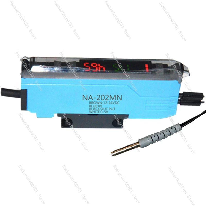 Optical Fiber Amplifier Sensor, Analog Digital Display, High Speed, 0-5V, NPN, NA-202MN