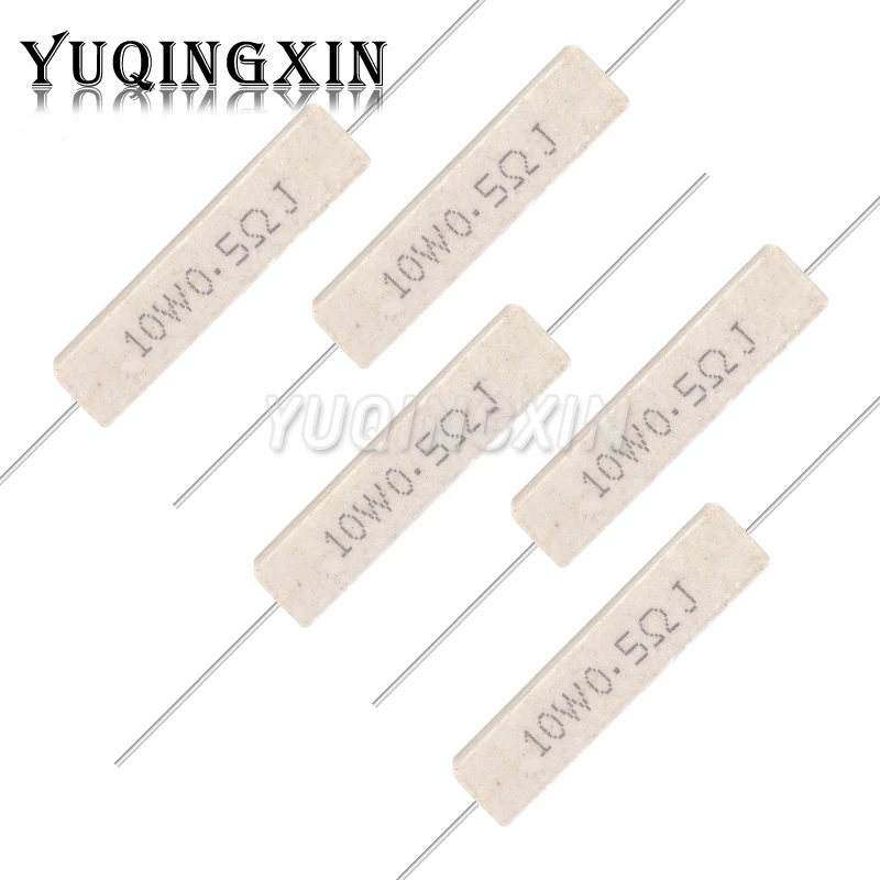 10pcs 10W 5% Cement Resistor Power Resistance 0.1 - 10K 0.1R 0.5R 10R 50R 0.22 0.33 0.5 1 2 5 8 10 15 20 25 30 100 1K 2K 3K ohm