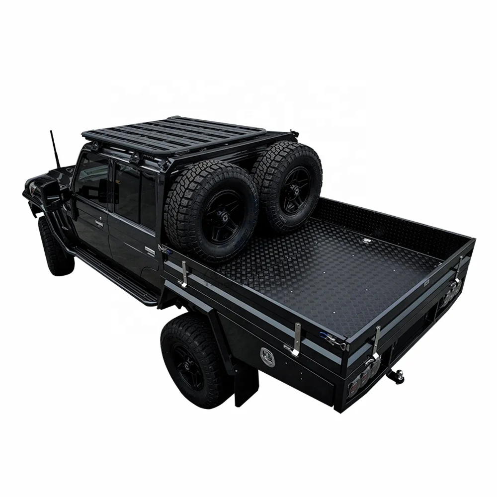 dual/single/extra cab aluminum ute tray and canopy with dog box and toolbox for pickup truck