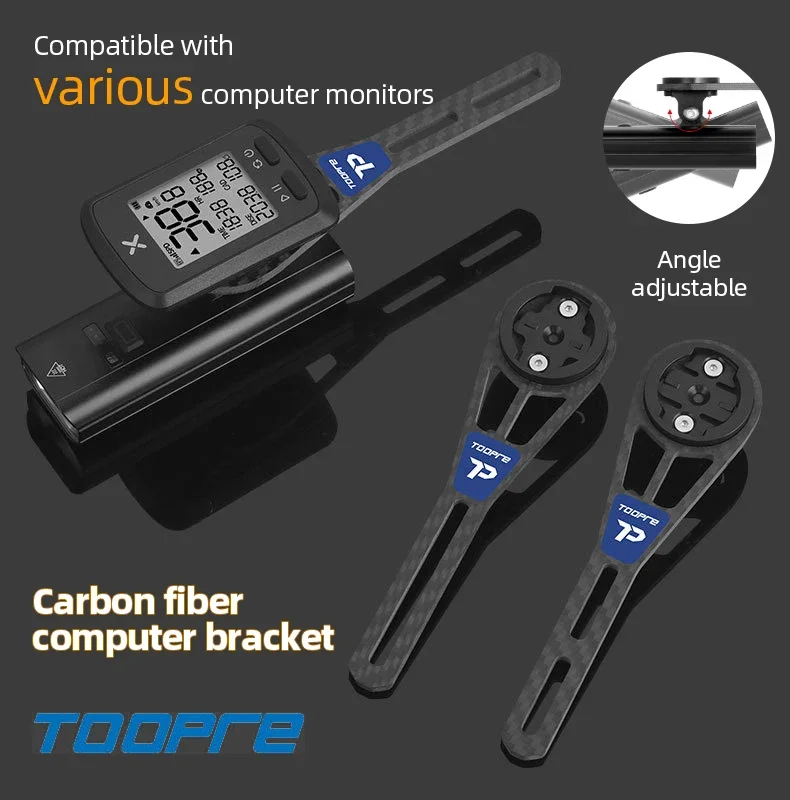 

Держатель для велосипедного компьютера из углеродного волокна, передний вынос велосипеда, комбинированное крепление на руль, подходит для аксессуаров Garmin Bryton Cateye