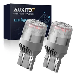2Pcs AUXITO T20 7443 LED Bulb Red Canbus W21/5W W21W 7440 Signal LED Lights for Car Brake Stop Tail Rear Auto Lamp 12V