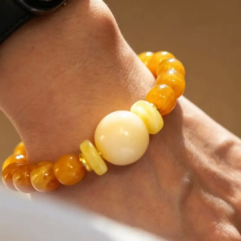 High-quality meticulously crafted amber bracelet with a refined design perfect for women