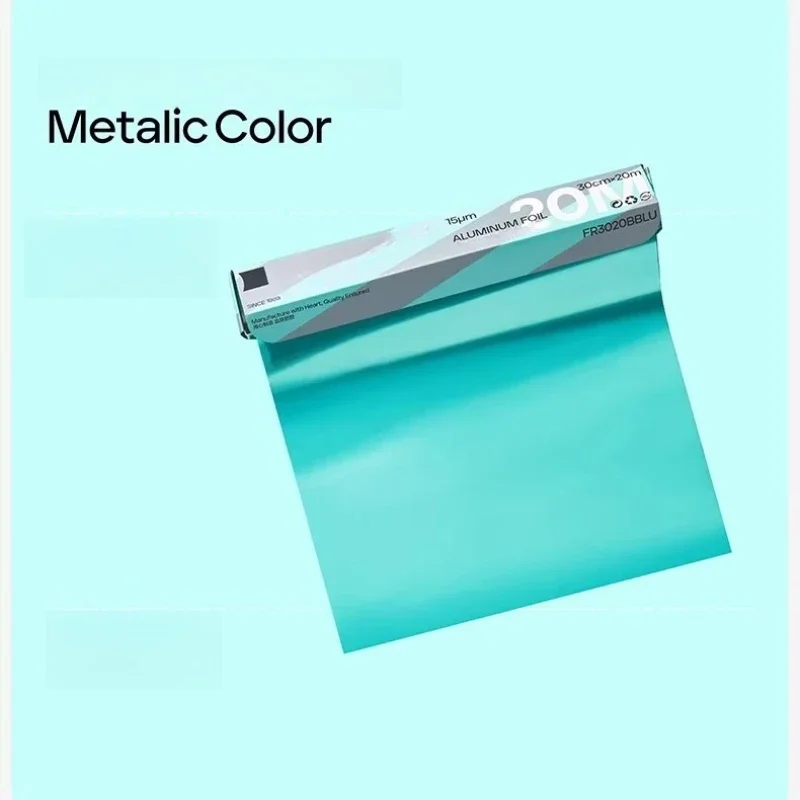 Colorful Scroll Type Aluminum Foil Handmade Decoration Food Preservation Dessert Golden Red Practical Household Goods 30cmx20m 3