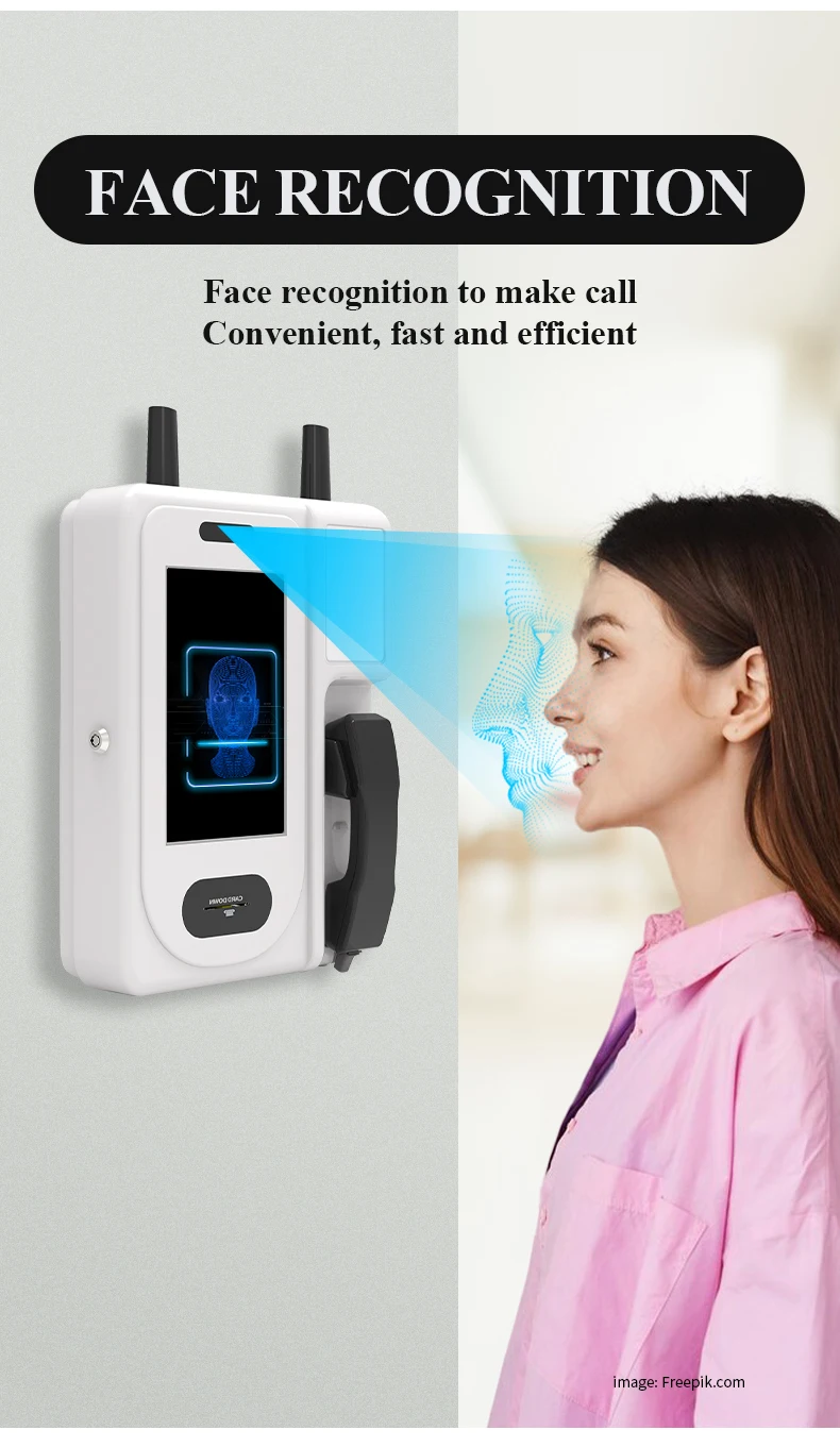 School Outdoor Android 10 inch Large Screen 4G LTE Wireless Desktop Smart Video Public Telephone Payphone