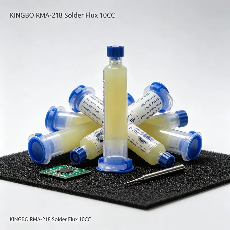 Fluxo de Solda KingBo RMA-218 10cc Sem Limpeza, Pasta de Solda Sem Chumbo para Reparo de Placas-Mãe de Celulares SMD BGA