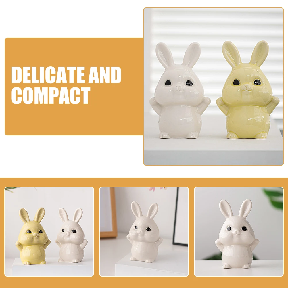 

Ceramic Rabbit Decor Elegantly Crafted Finish Playful Charm Bedroom Living Room Decoration Exquisite Detail Ceramic