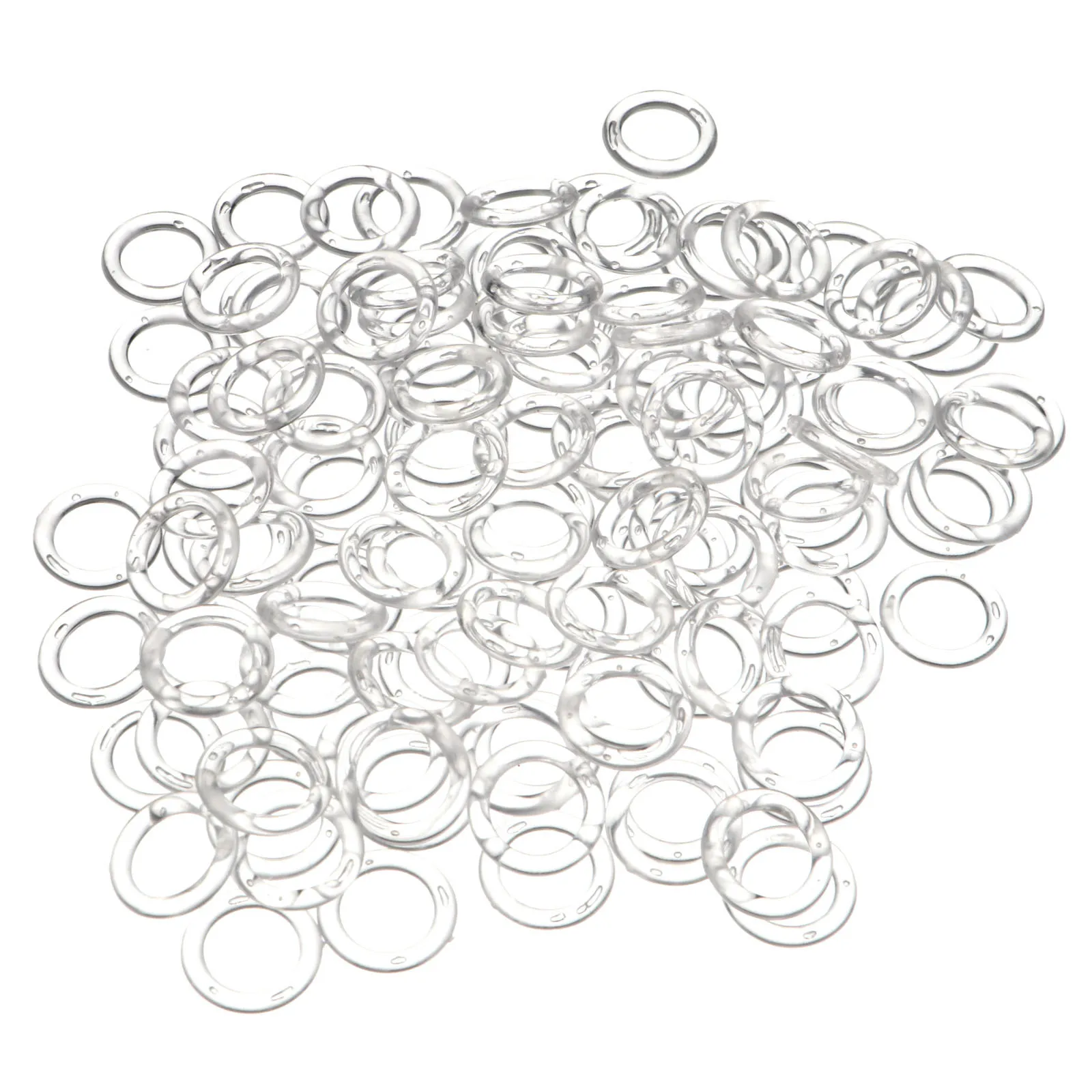 

100pcs Roman For Curtains Plastic Hanging Rings Smooth Slide Curtain Accessories Window Hanger Tension Rod Rings Home