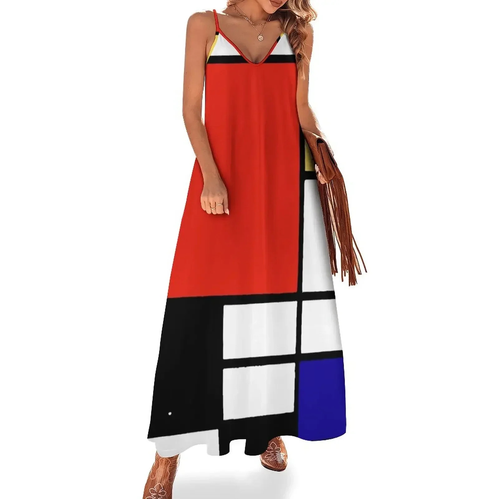 

Mondrian Sleeveless Dress Woman's evening dress summer woman dress 2025 Bride dresses wedding dresses for woman