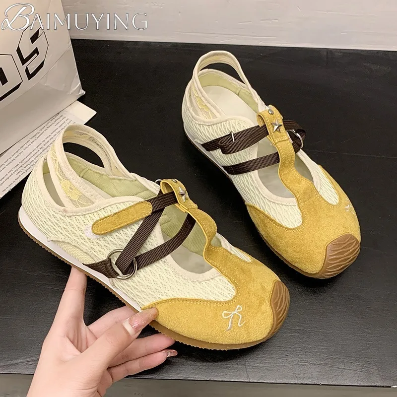 

Женские кроссовки на шнуровке, спортивная обувь, женские сандалии на плоской подошве, лето 2024, брендовая повседневная обувь, удобная обувь для бега, Zapatillas De Mujer