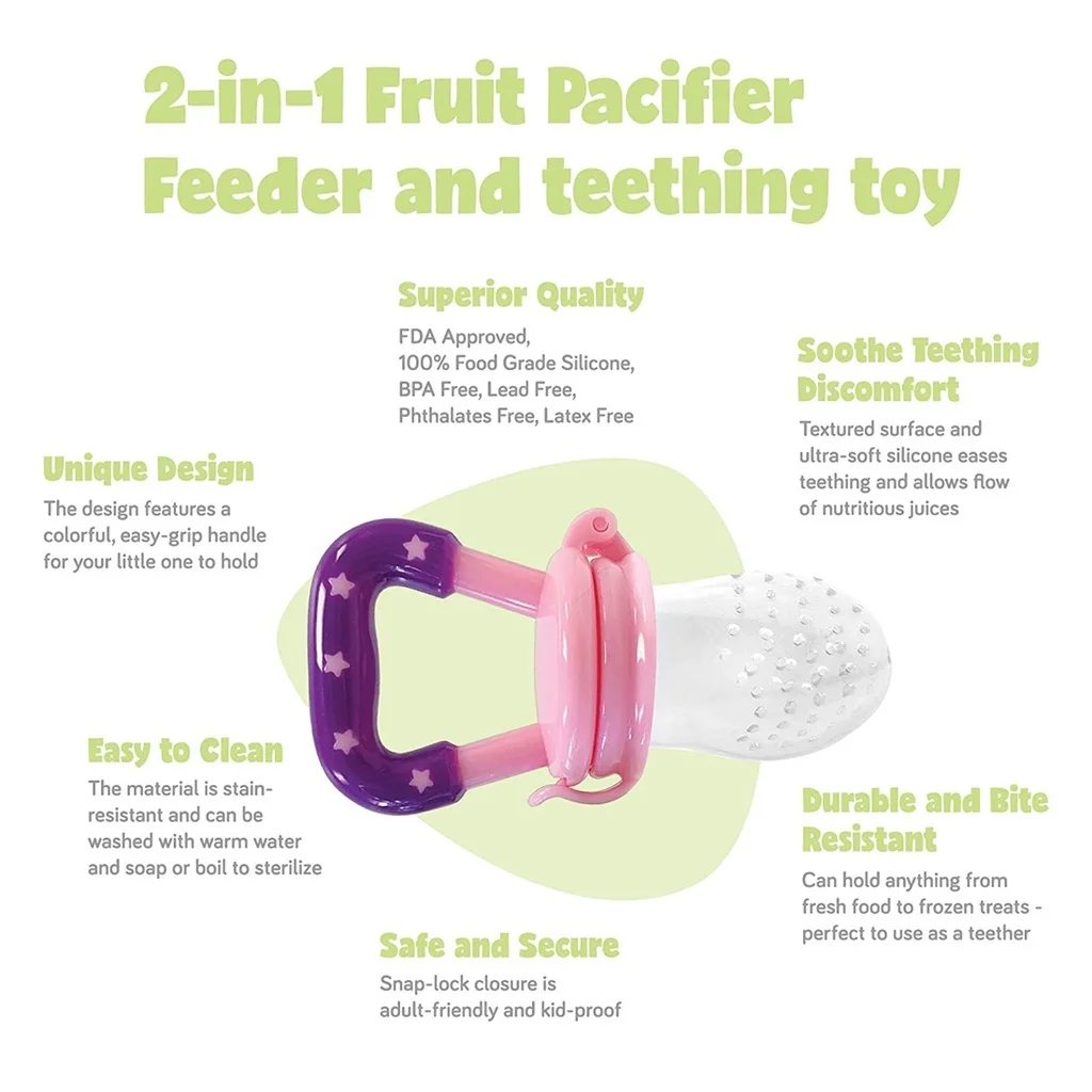 baby fruit feeder Baby Nipple Silicone Pacifier Puting makanan bayi puting buah makanan baby